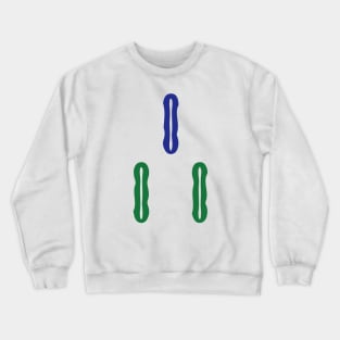 Three Bamboo Stick String San Tiao 索 Tile. It's Mahjong Time! Crewneck Sweatshirt